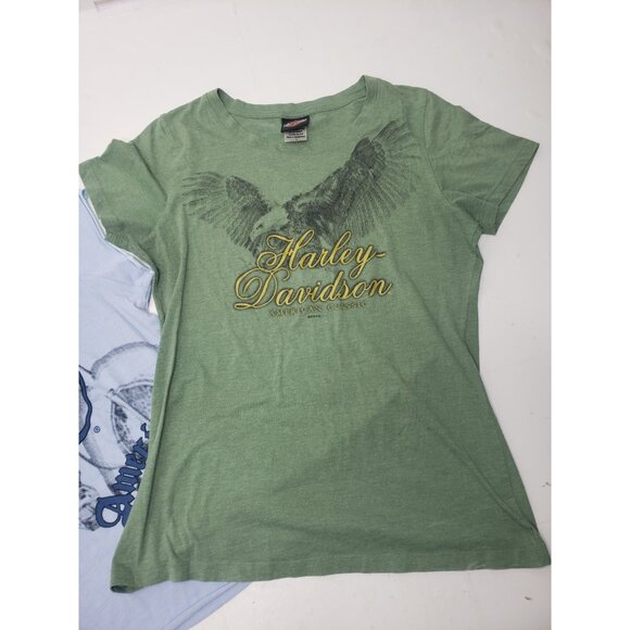 Lot Of 2 Motorcycle Harley Davidson T Shirts Short Sleeves Size Large - Picture 3 of 7